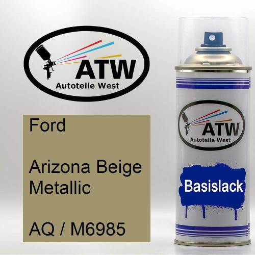 Ford, Arizona Beige Metallic, AQ / M6985: 400ml Sprühdose, von ATW Autoteile West.